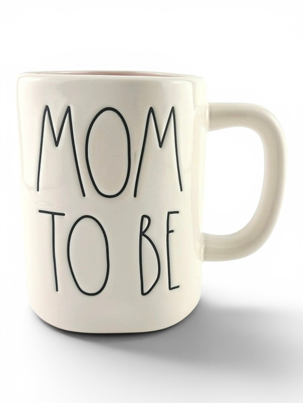 NWT Rae Dunn MOM TO BE Large Letter White Ceramic Artisan Mug